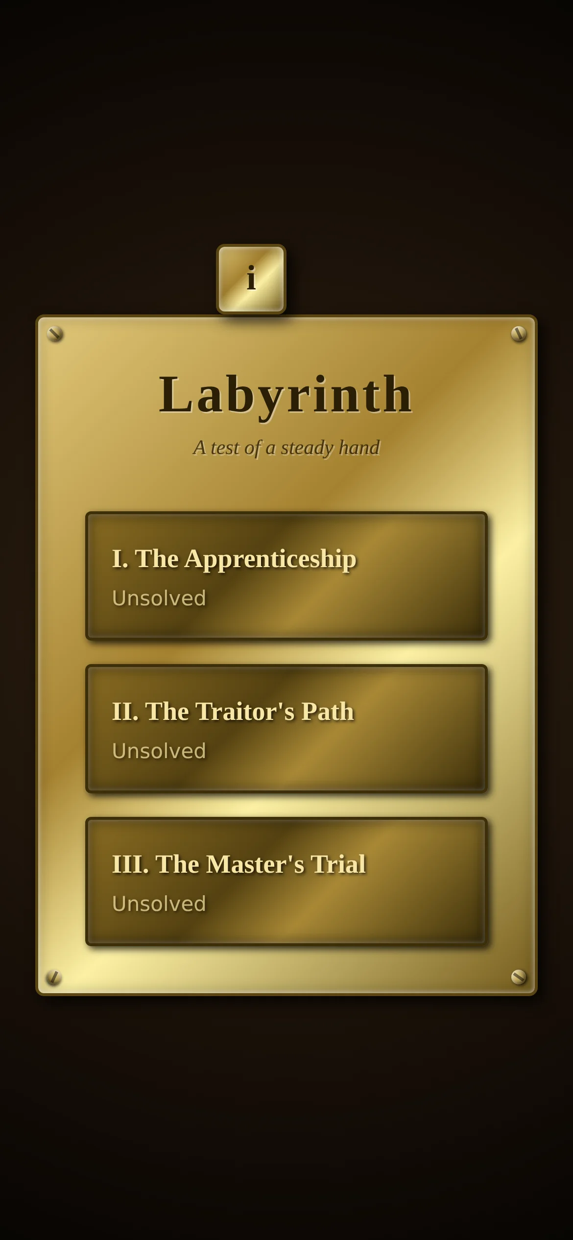 Antique Brass Labyrinth screenshot